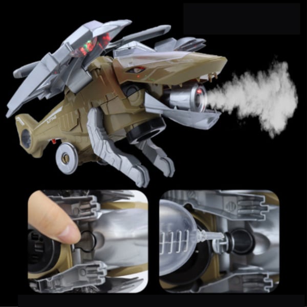 LED Transforming Dinosaur Helicopter Toy