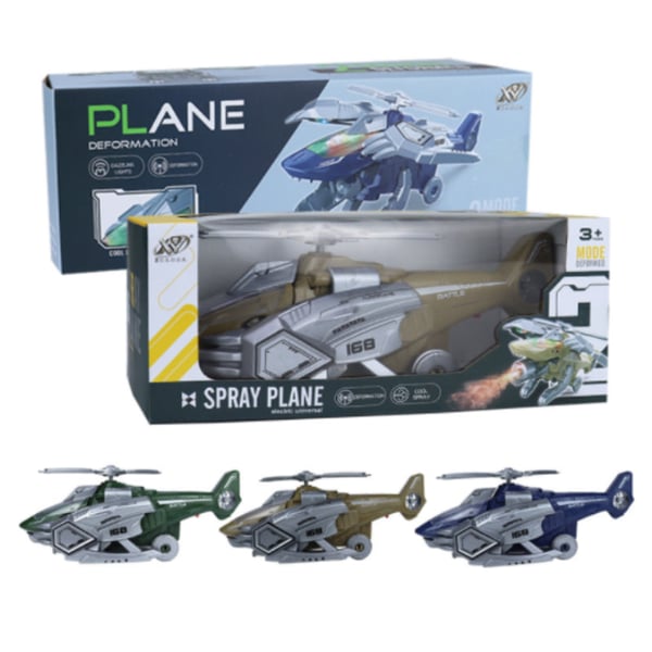 LED Transforming Dinosaur Helicopter Toy