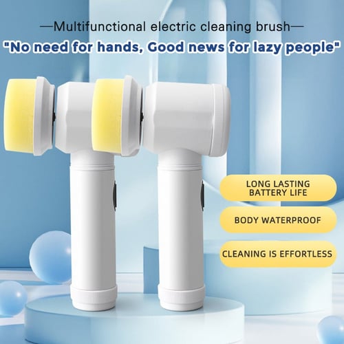 Pack of 02 - Magic Electric Cleaning Brush: USB Rechargeable for Effortless Shine!