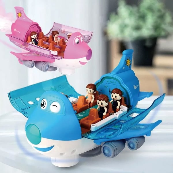 Pack Of 2 -  360° Rotatable Electric Airplane Toy