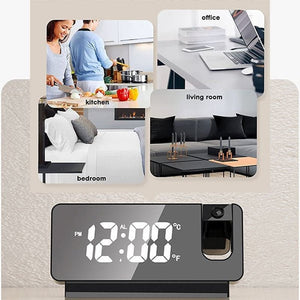 Mirror Projection Alarm Clock