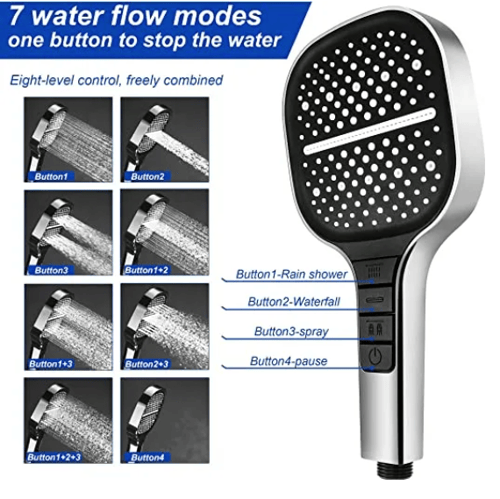 8-speed Oversized Panel Pressurized Shower