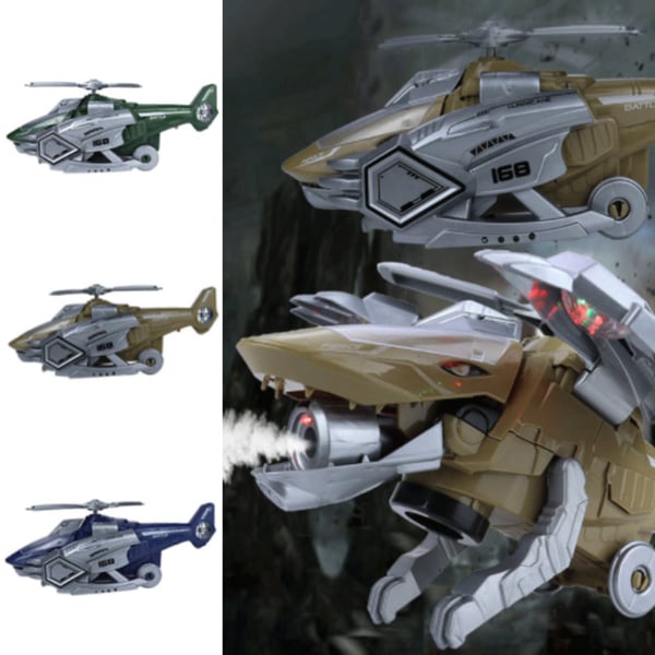 LED Transforming Dinosaur Helicopter Toy